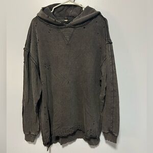 NWOT Free people distressed hoodie